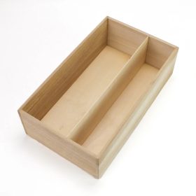 Natúr fa süti+virágkínáló doboz - 20x34 cm