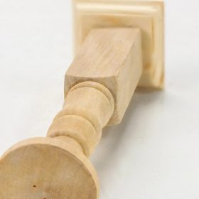 Natúr fa gyertyatartó, szögletes - 20 cm