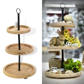Fa kínálótál 3 szintes - 50 cm